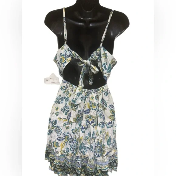 Beautiful Bohemian Floral Print Mini Sun Dress by Angie⭐️NWT⭐️🔥FINAL PRICE🔥 - Picture 6 of 9
